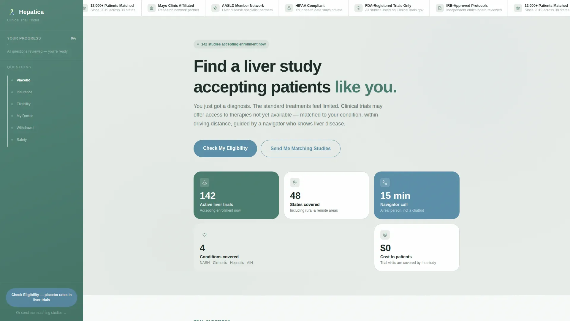 Liver Disease Care Booking Website Template