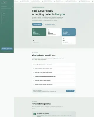 Liver Disease Care Booking Website Template