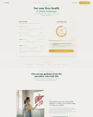 Liver Disease Care Cost Calculator Website Template