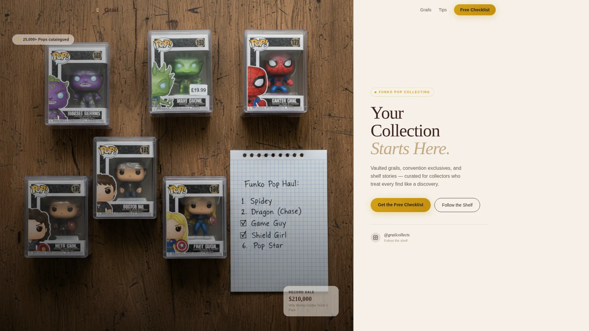 Funko Pop Collector Landing Page Template