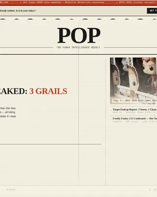 Vintage Collector Newsletter Landing Page Template