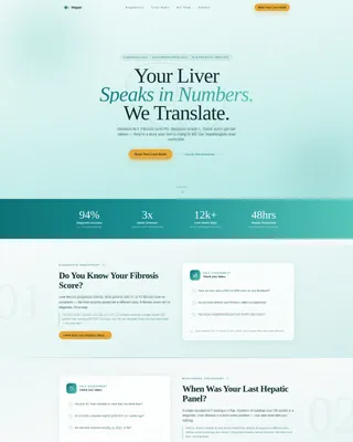Liver Disease Care Booking Website Template