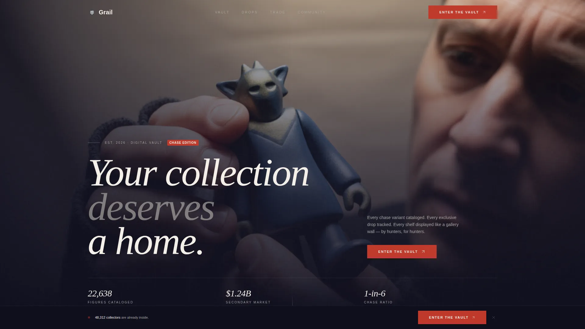 Luxe Collector Community Landing Page Template