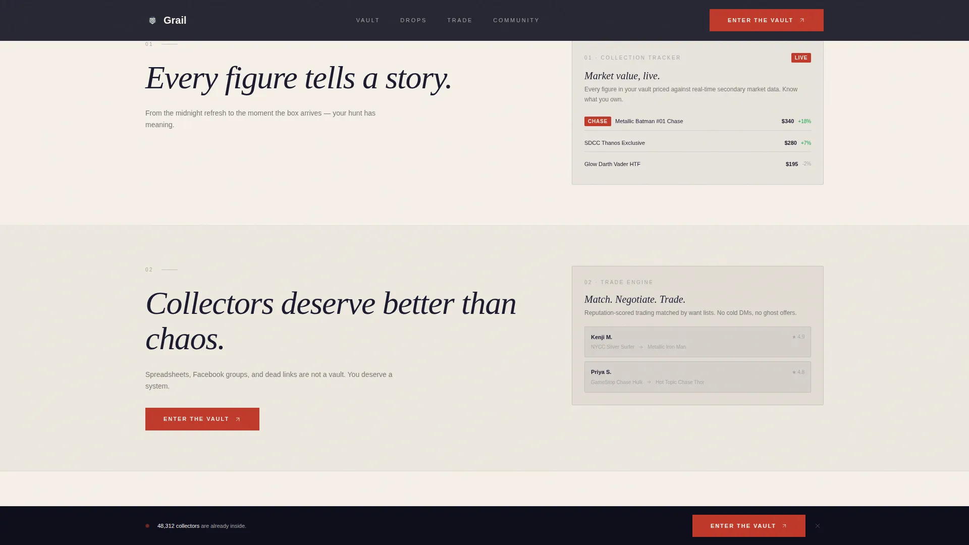Luxe Collector Community Landing Page Template