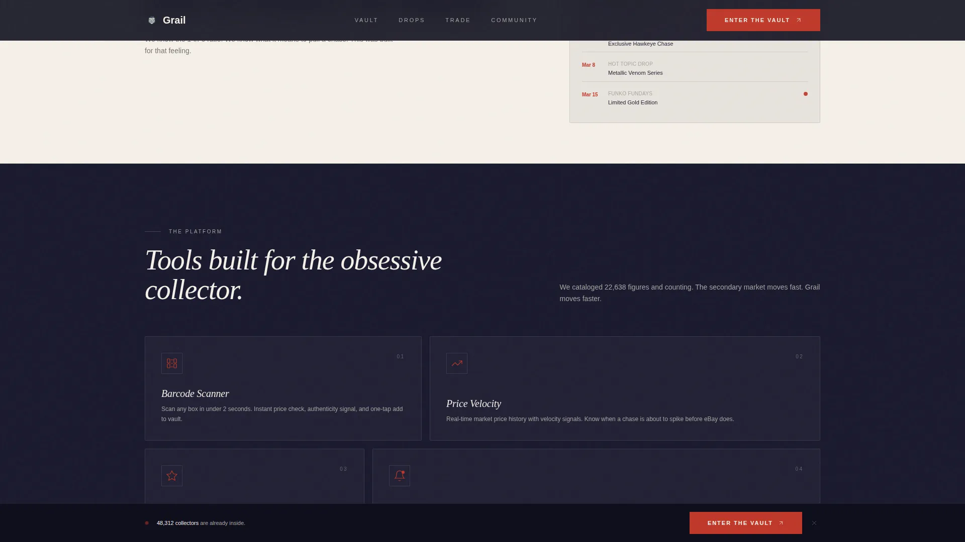 Luxe Collector Community Landing Page Template