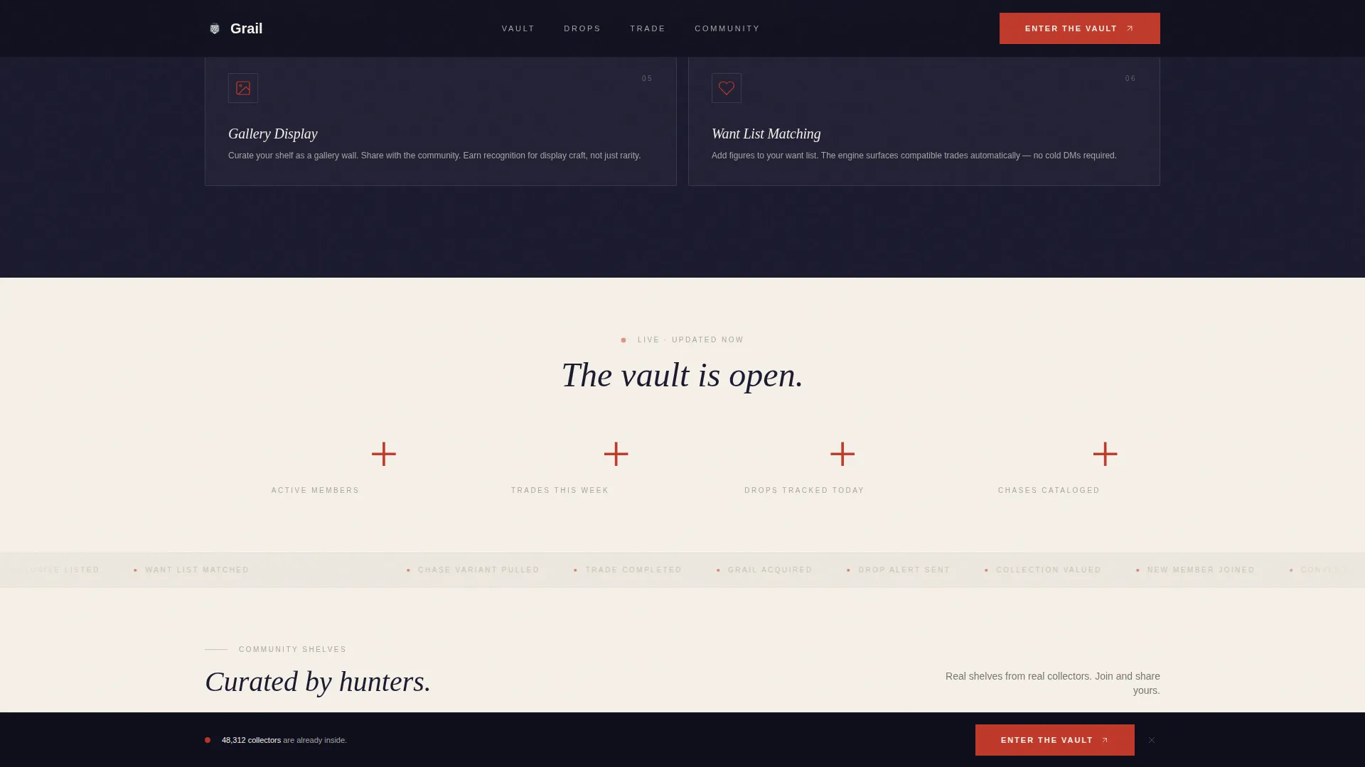 Luxe Collector Community Landing Page Template
