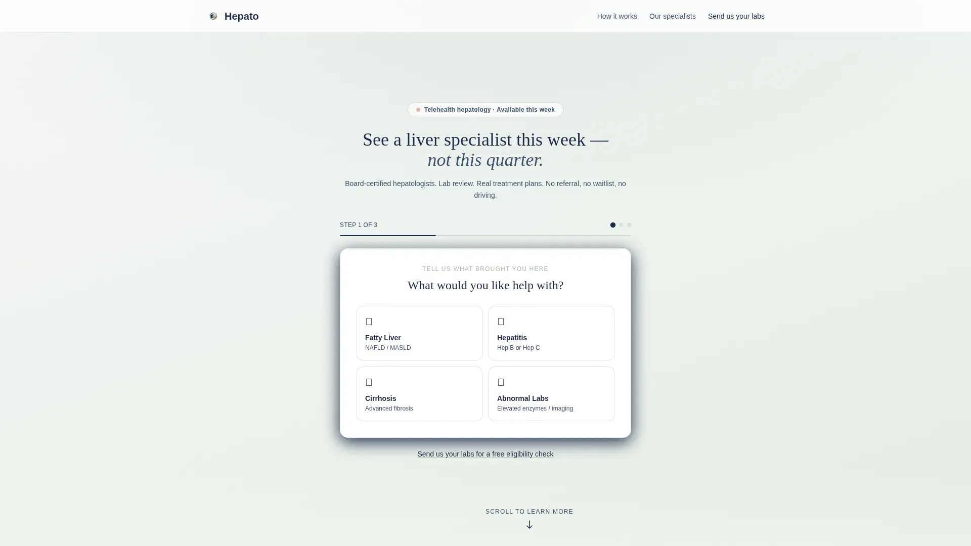 Liver Disease Care Booking Website Template