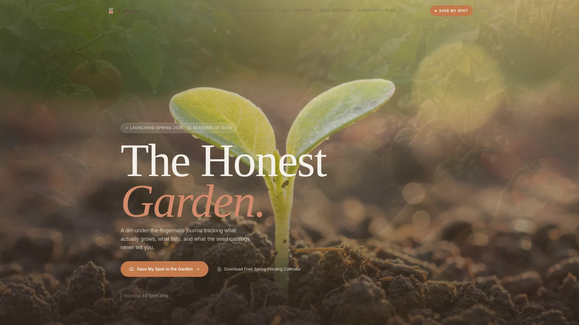 Artisan Gardening Blog Coming-Soon Landing Page