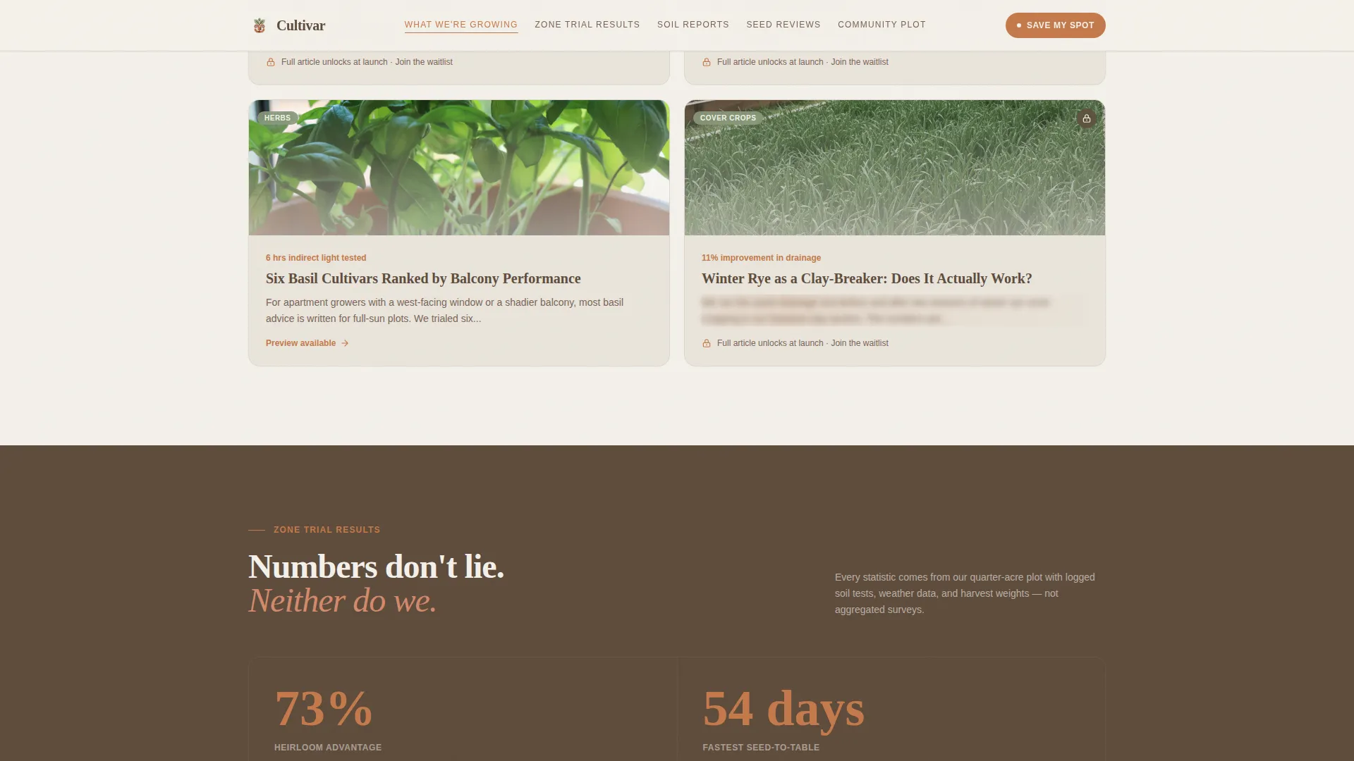Artisan Gardening Blog Coming-Soon Landing Page