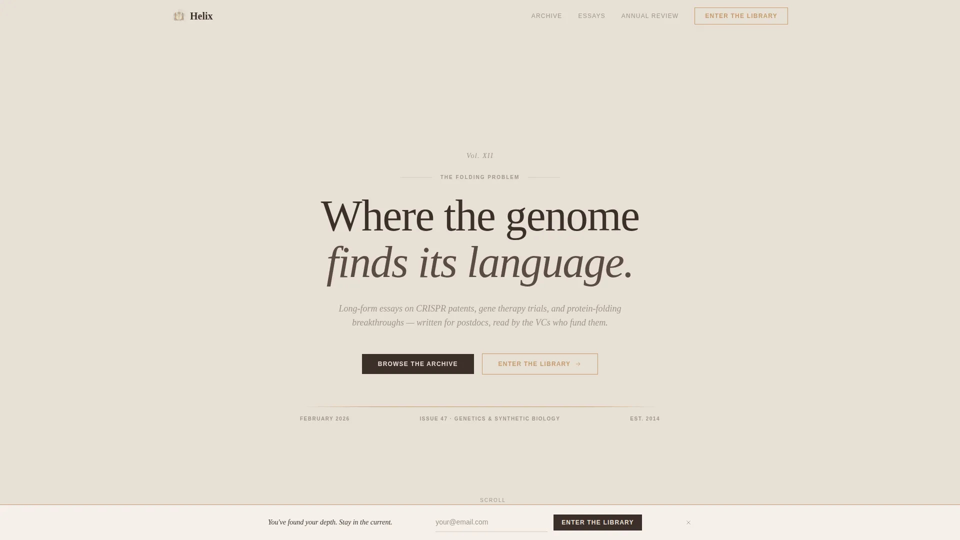 Elegant Biotech Blog Landing Page Template