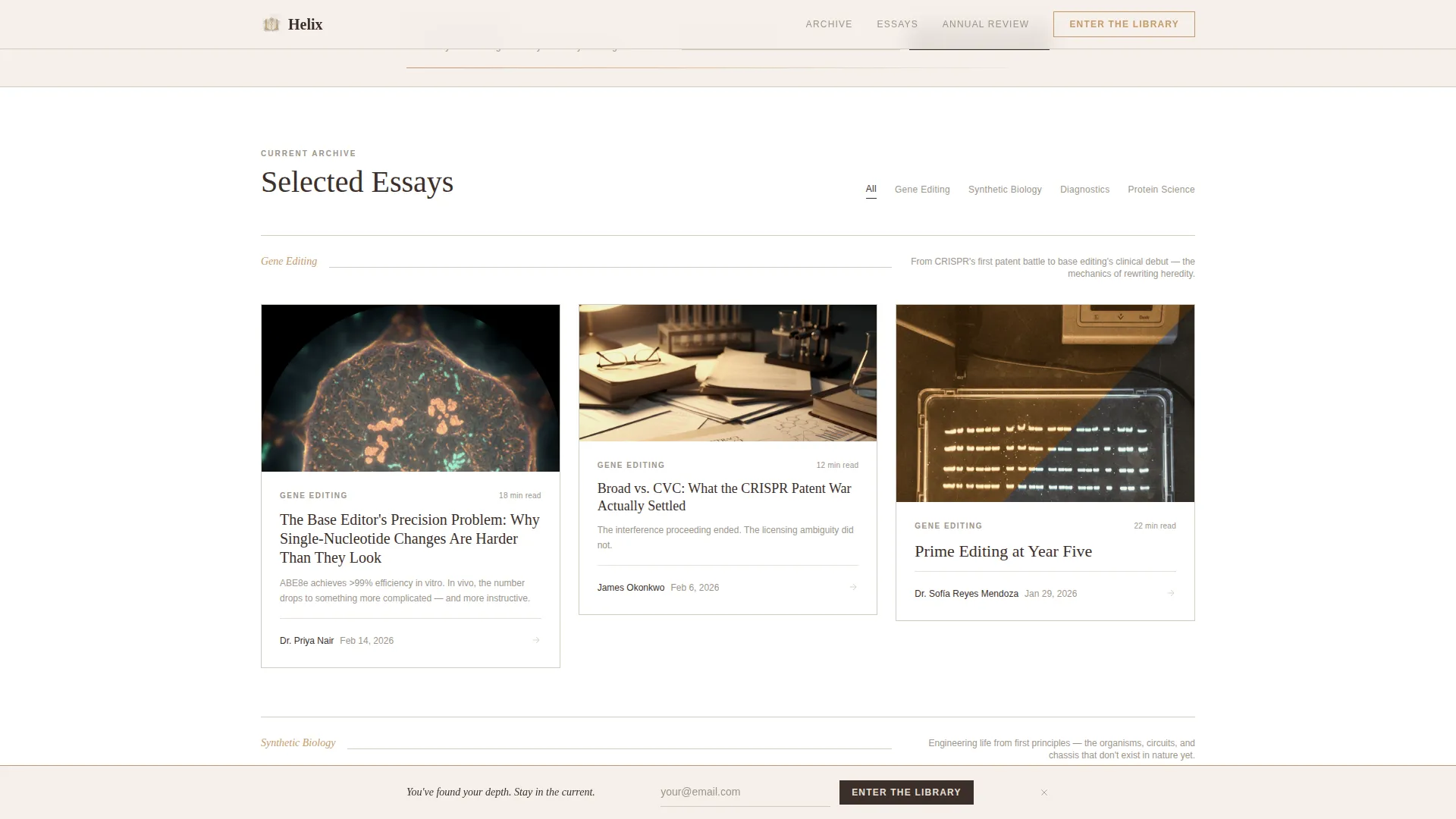 Elegant Biotech Blog Landing Page Template