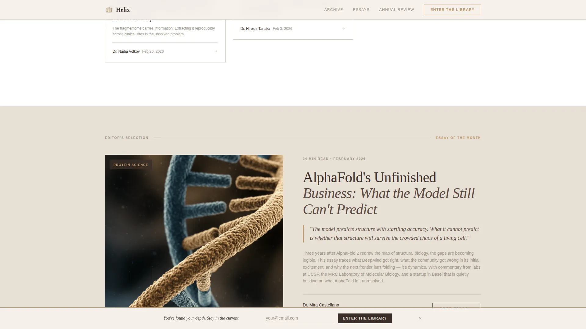 Elegant Biotech Blog Landing Page Template