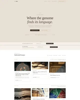 Elegant Biotech Blog Landing Page Template