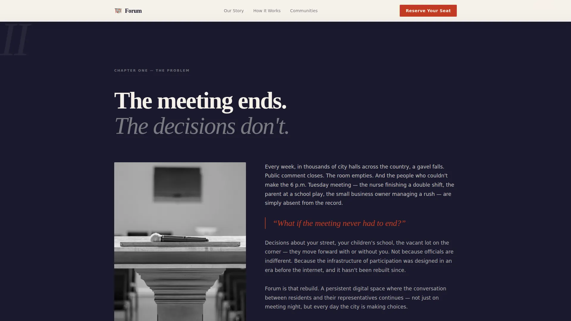 Civic Community Landing Page Template