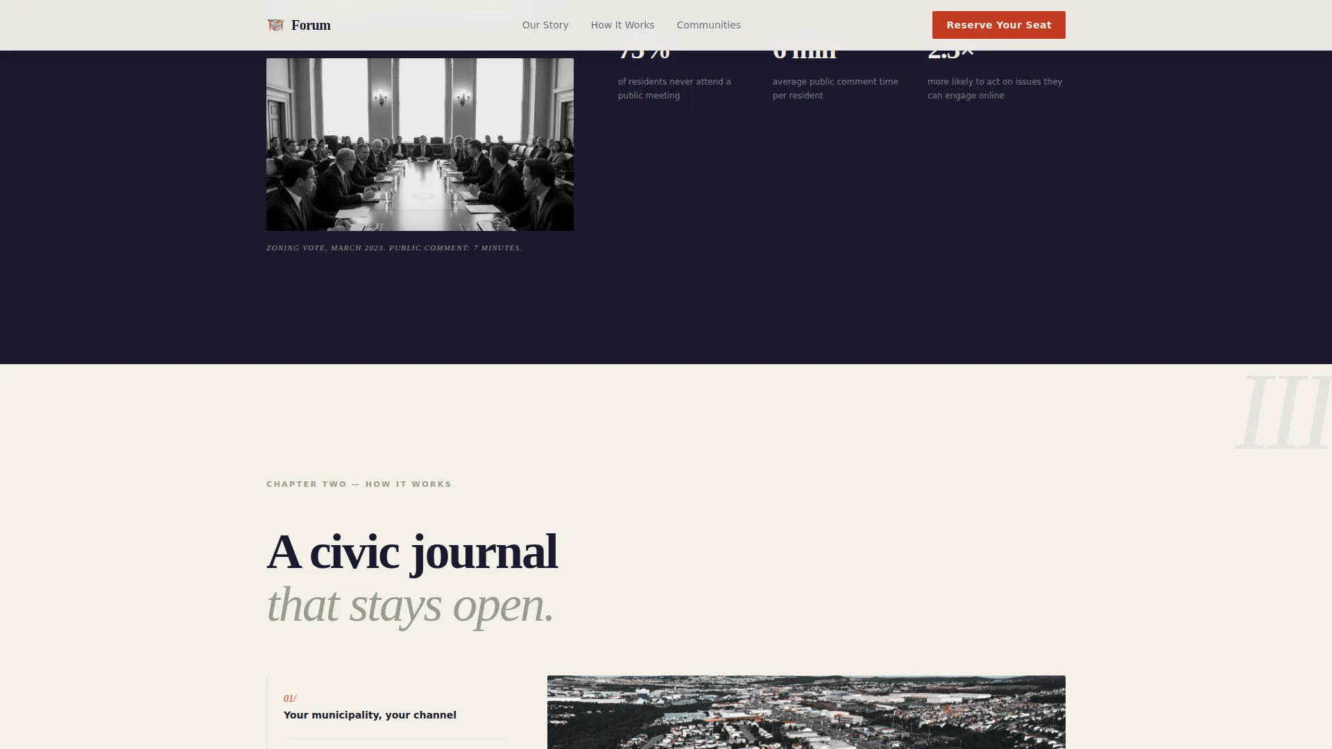 Civic Community Landing Page Template