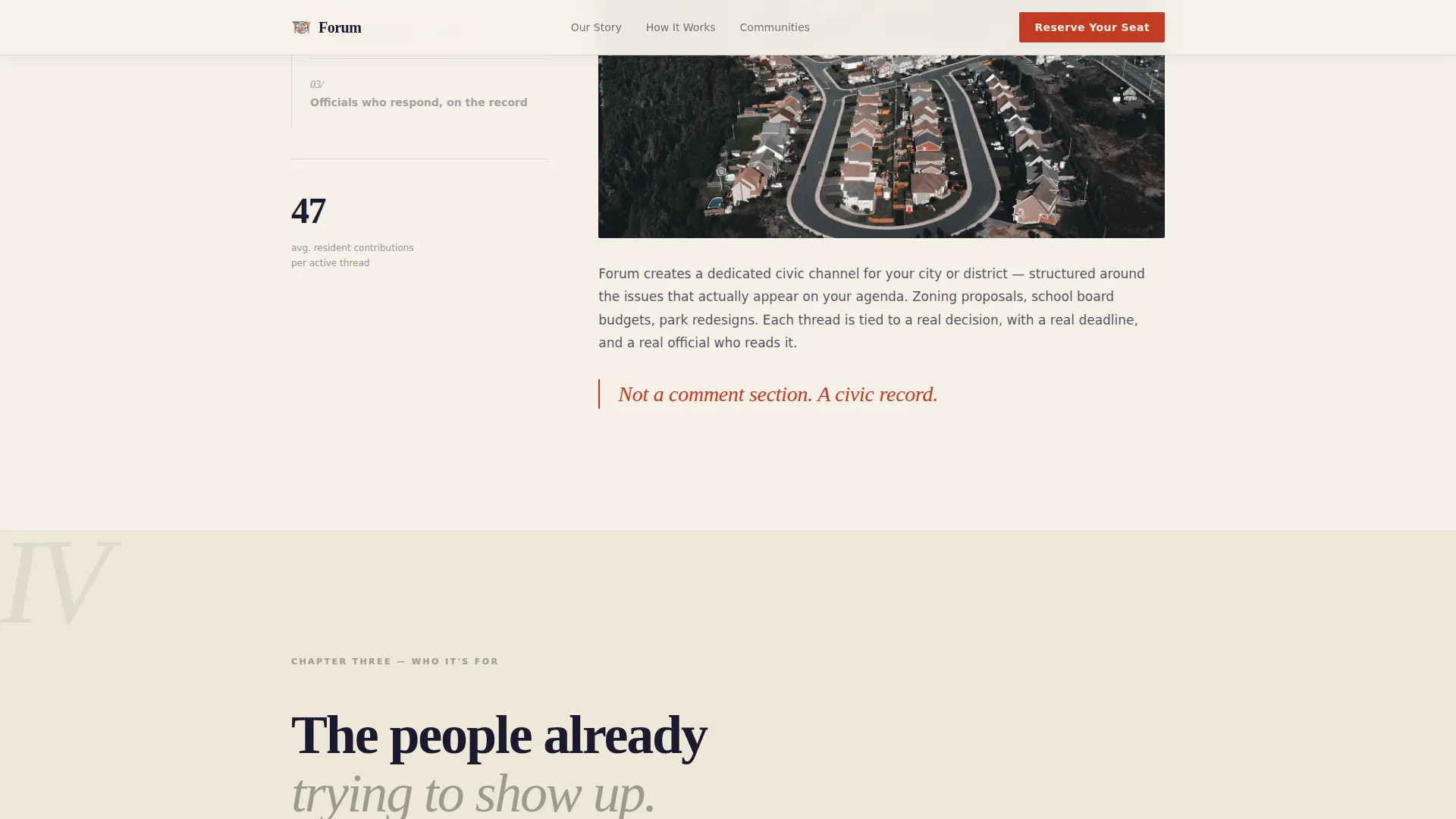 Civic Community Landing Page Template