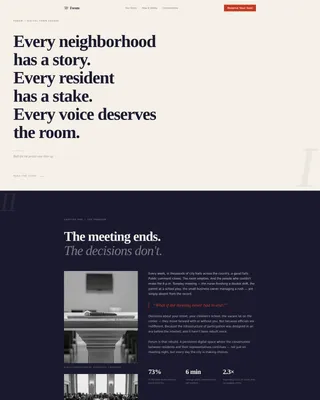 Civic Community Landing Page Template