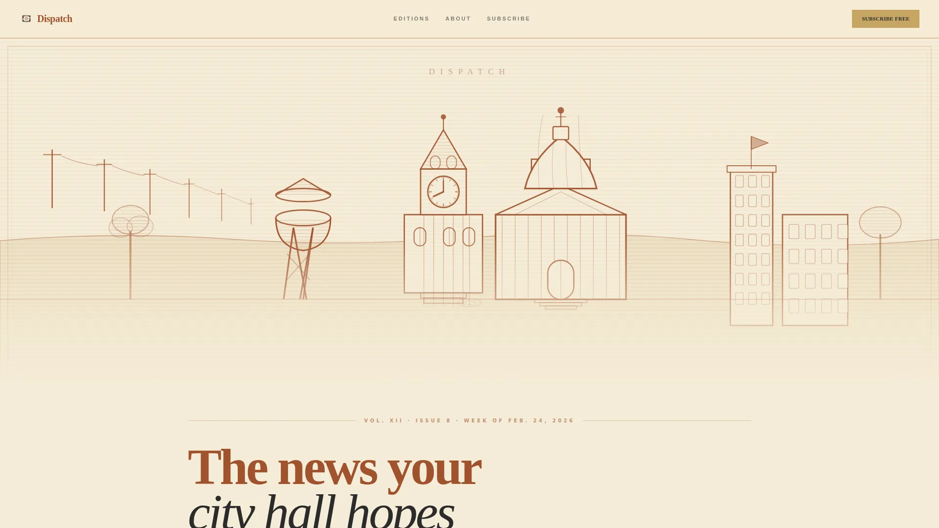 Government Newsletter Landing Page Template
