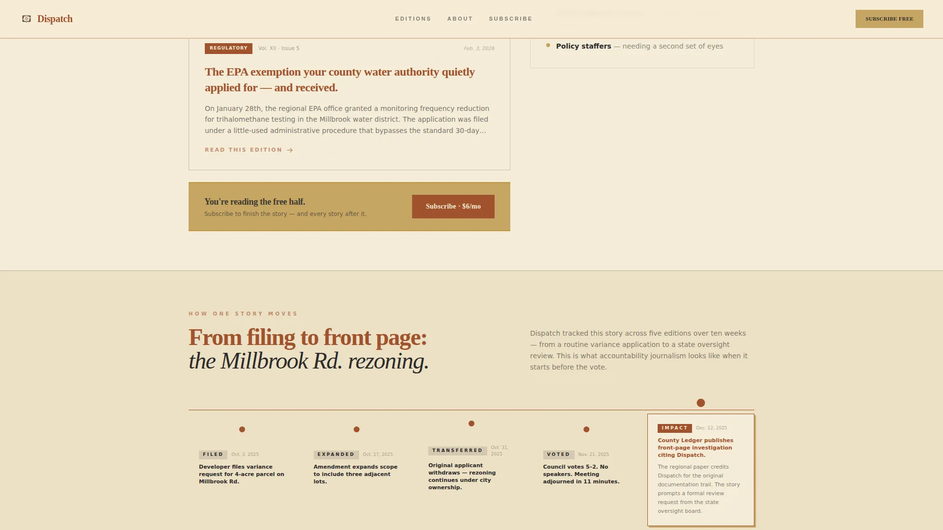 Government Newsletter Landing Page Template