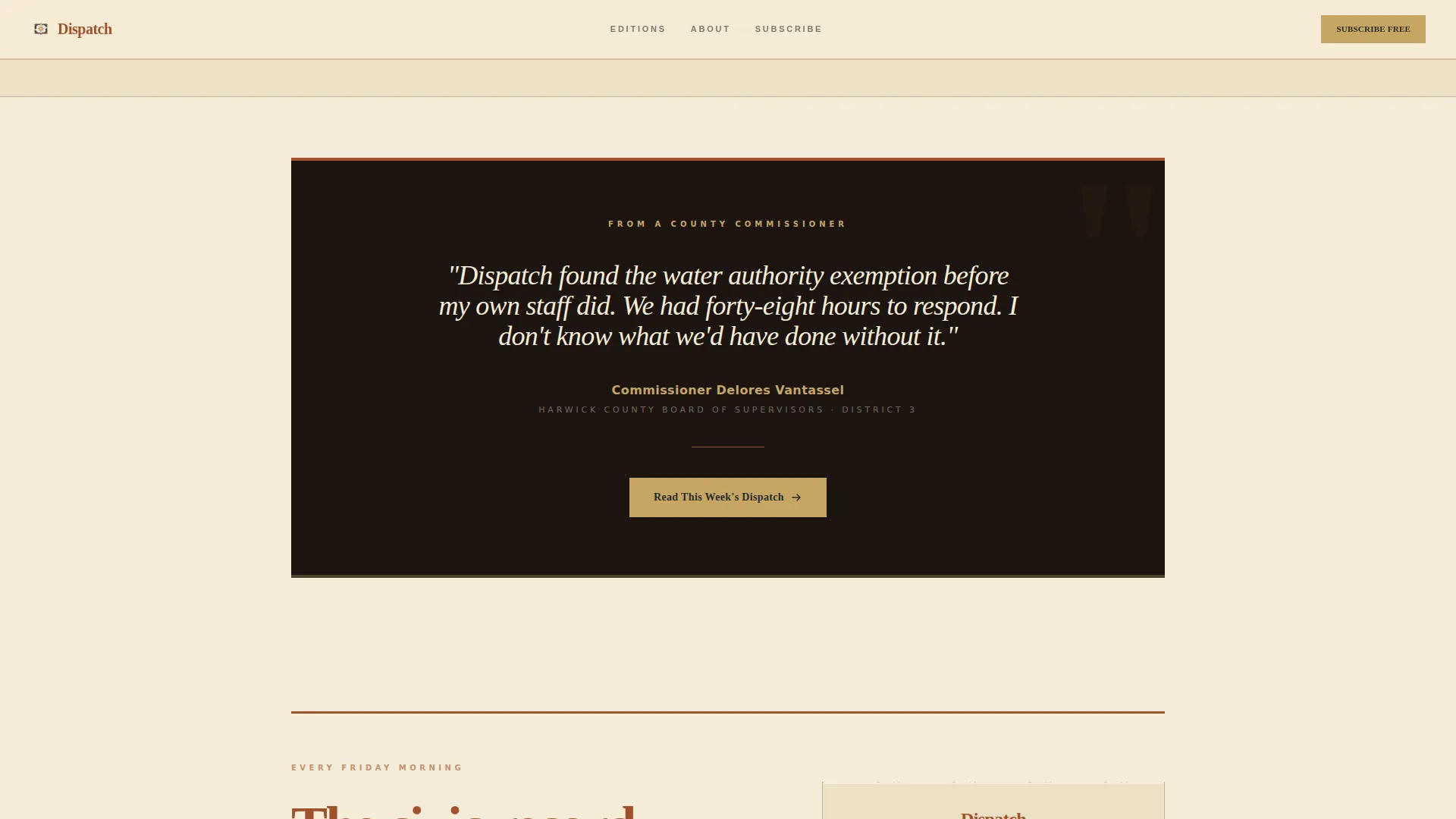Government Newsletter Landing Page Template