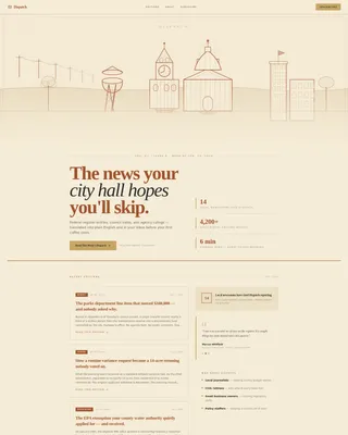 Government Newsletter Landing Page Template