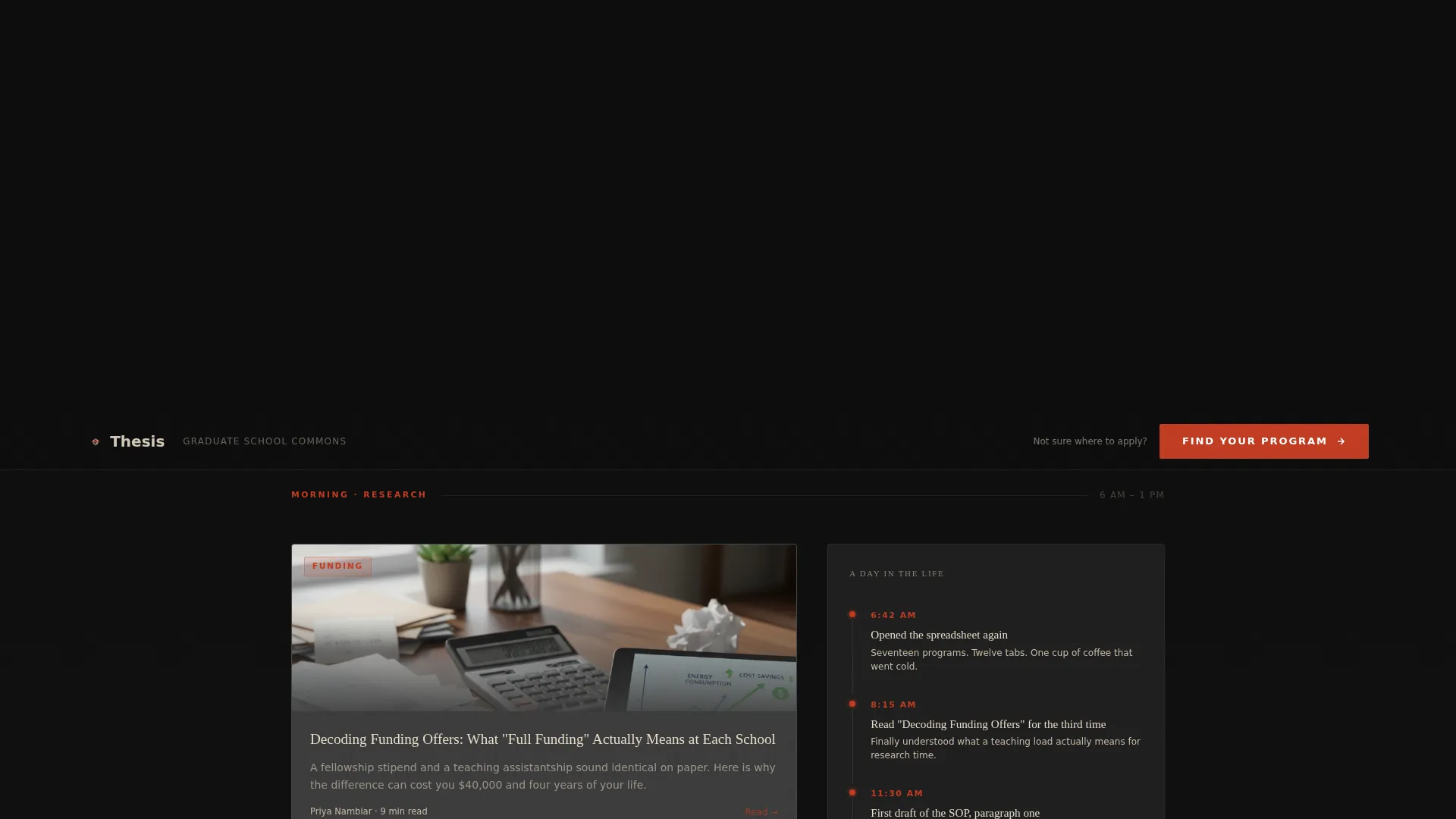 Graduate School Blog Landing Page Template
