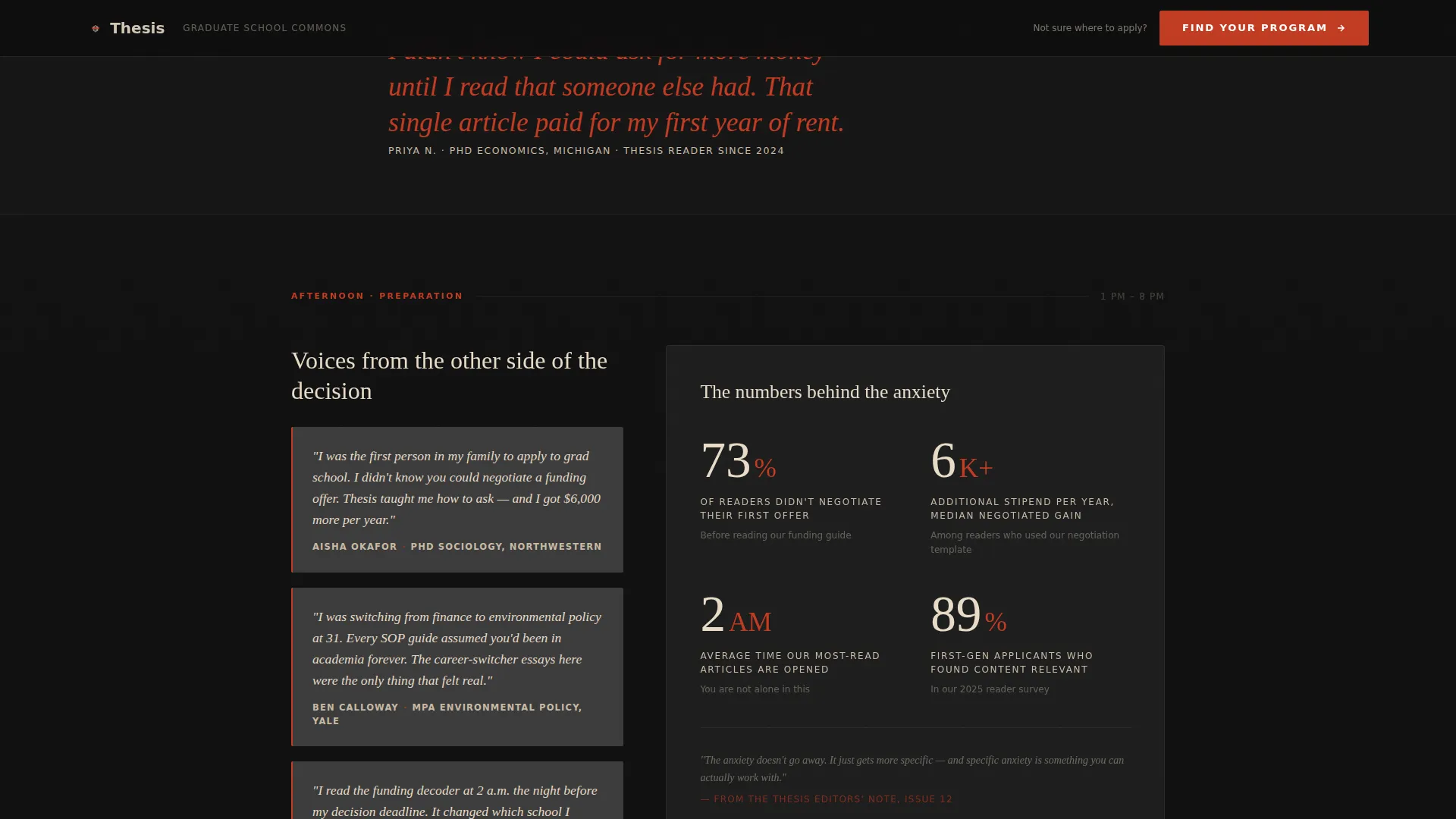 Graduate School Blog Landing Page Template
