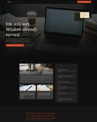 Graduate School Blog Landing Page Template