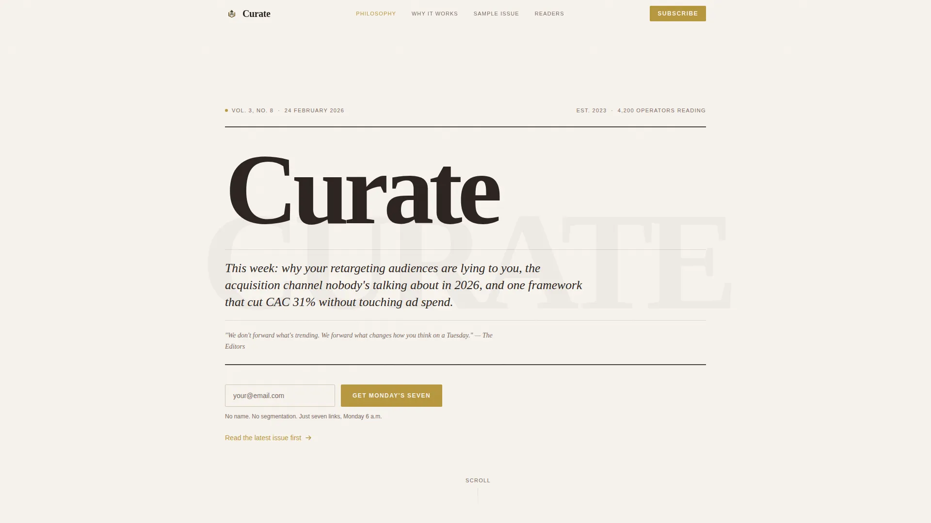 Growth Marketing Newsletter Landing Page Template