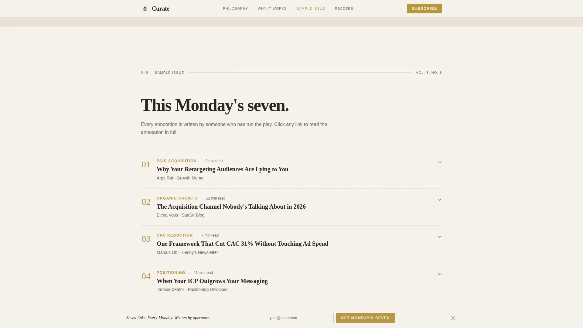 Growth Marketing Newsletter Landing Page Template