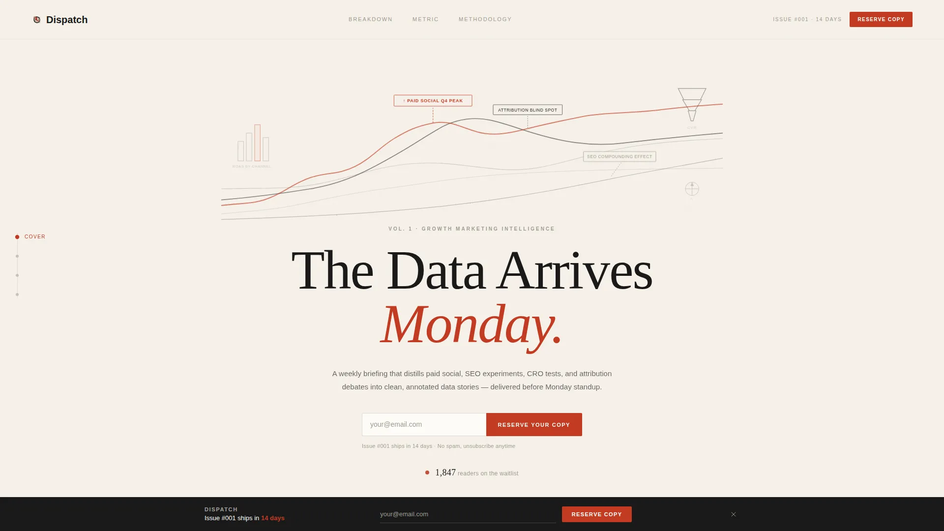 Growth Marketing Newsletter Landing Page Template