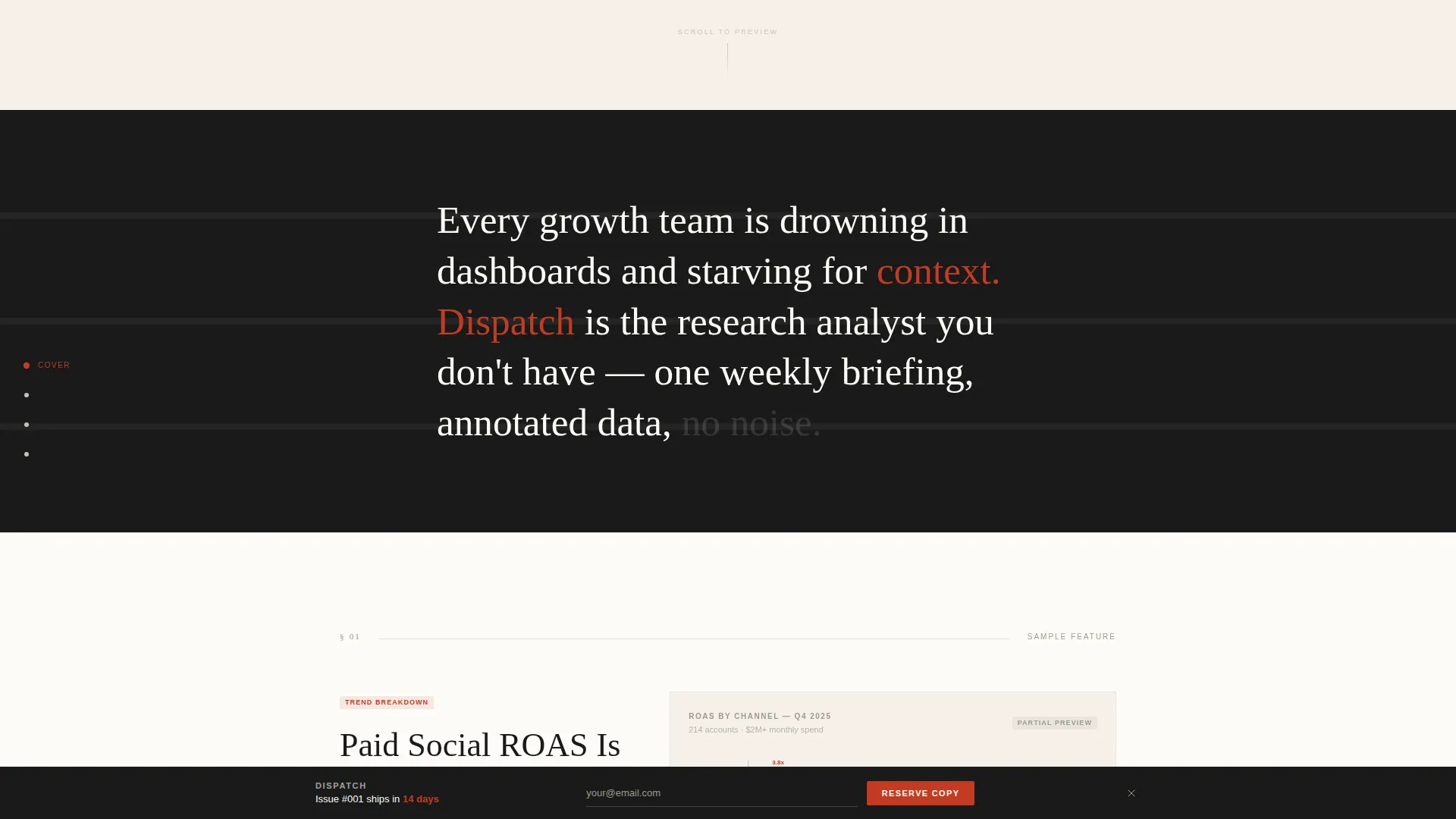 Growth Marketing Newsletter Landing Page Template