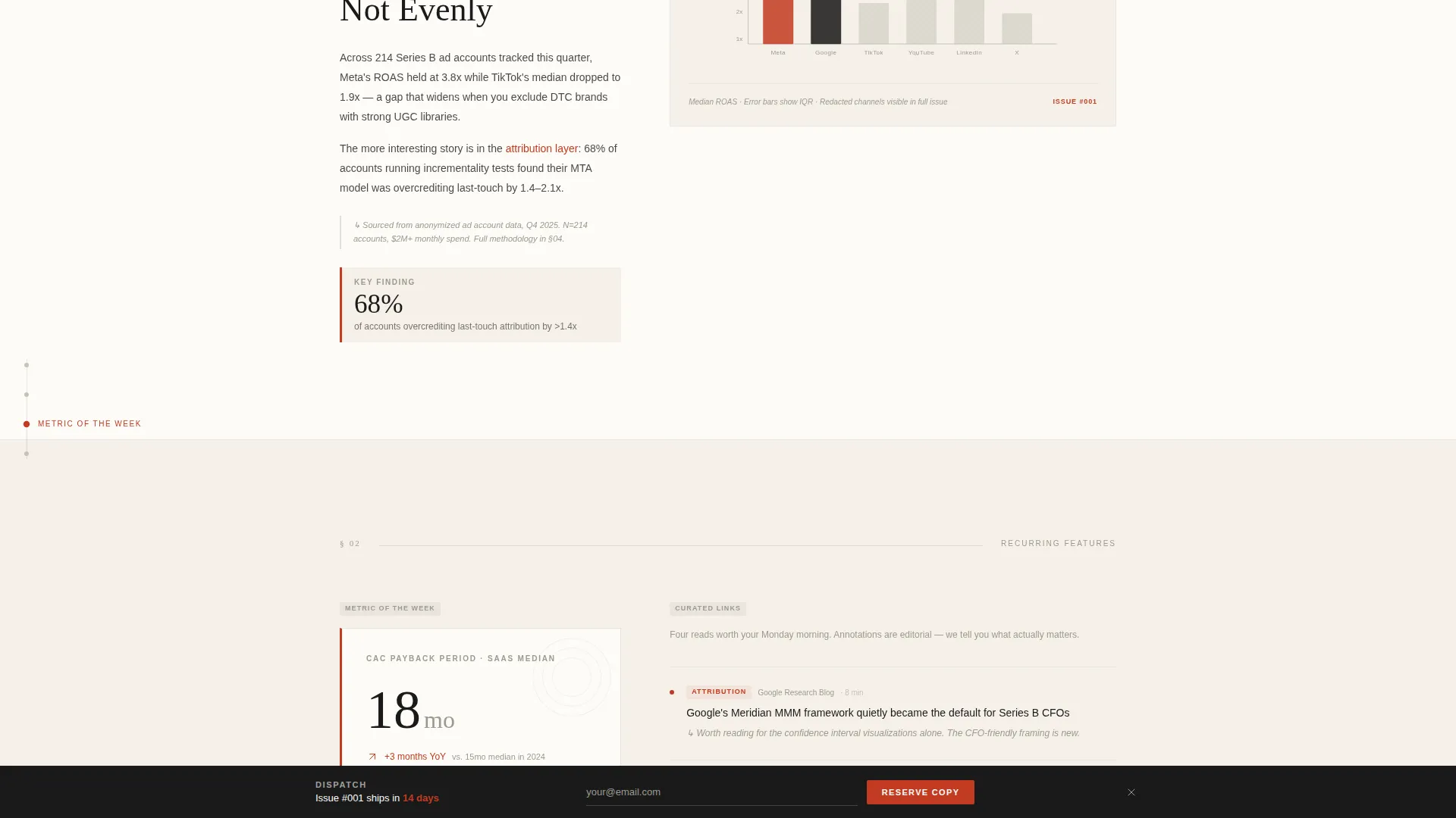 Growth Marketing Newsletter Landing Page Template