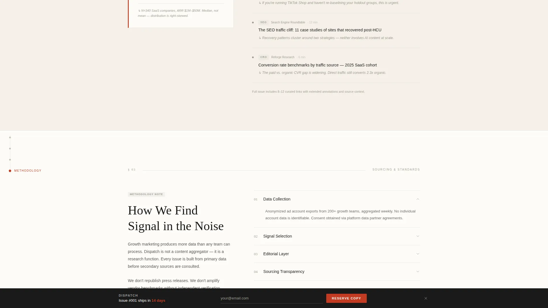 Growth Marketing Newsletter Landing Page Template