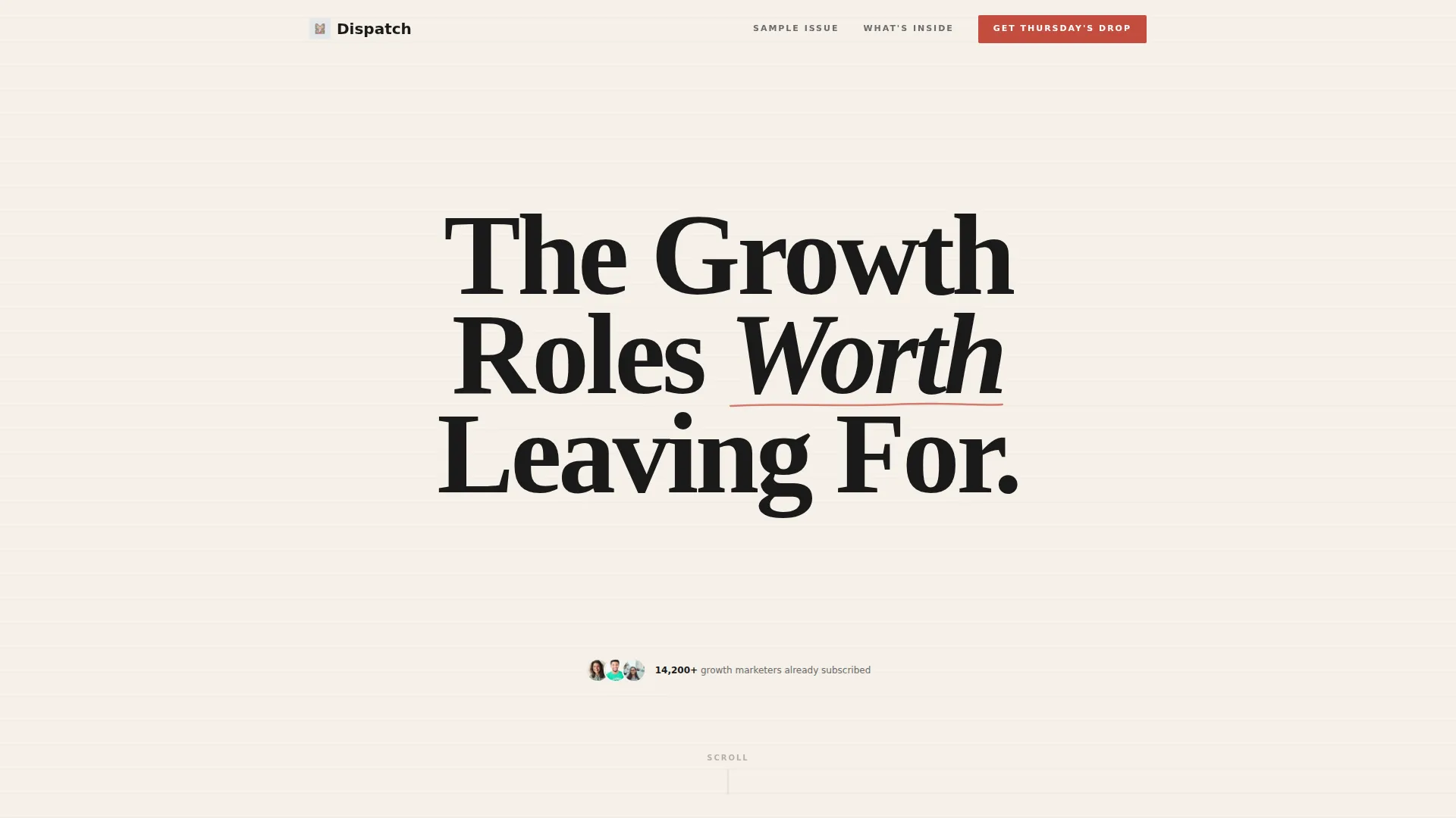 Growth Marketing Newsletter Landing Page Template