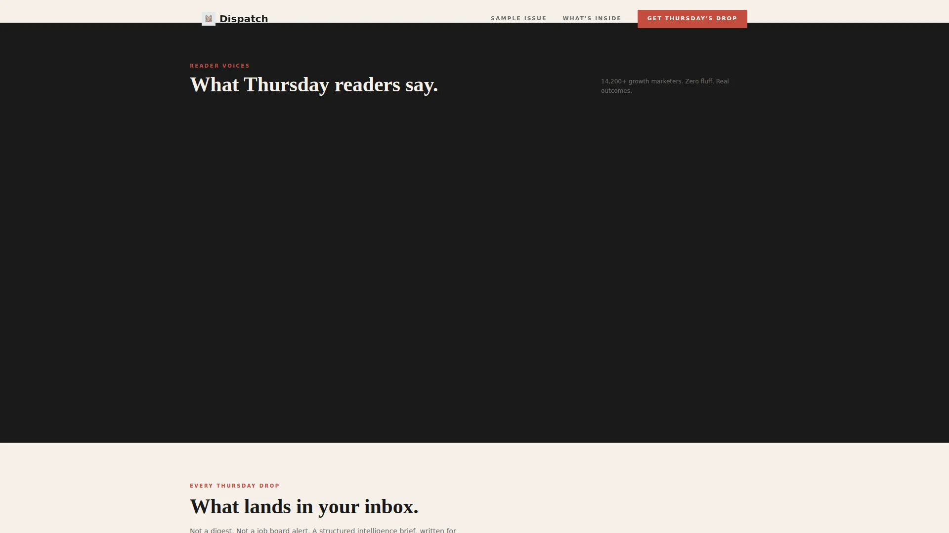 Growth Marketing Newsletter Landing Page Template