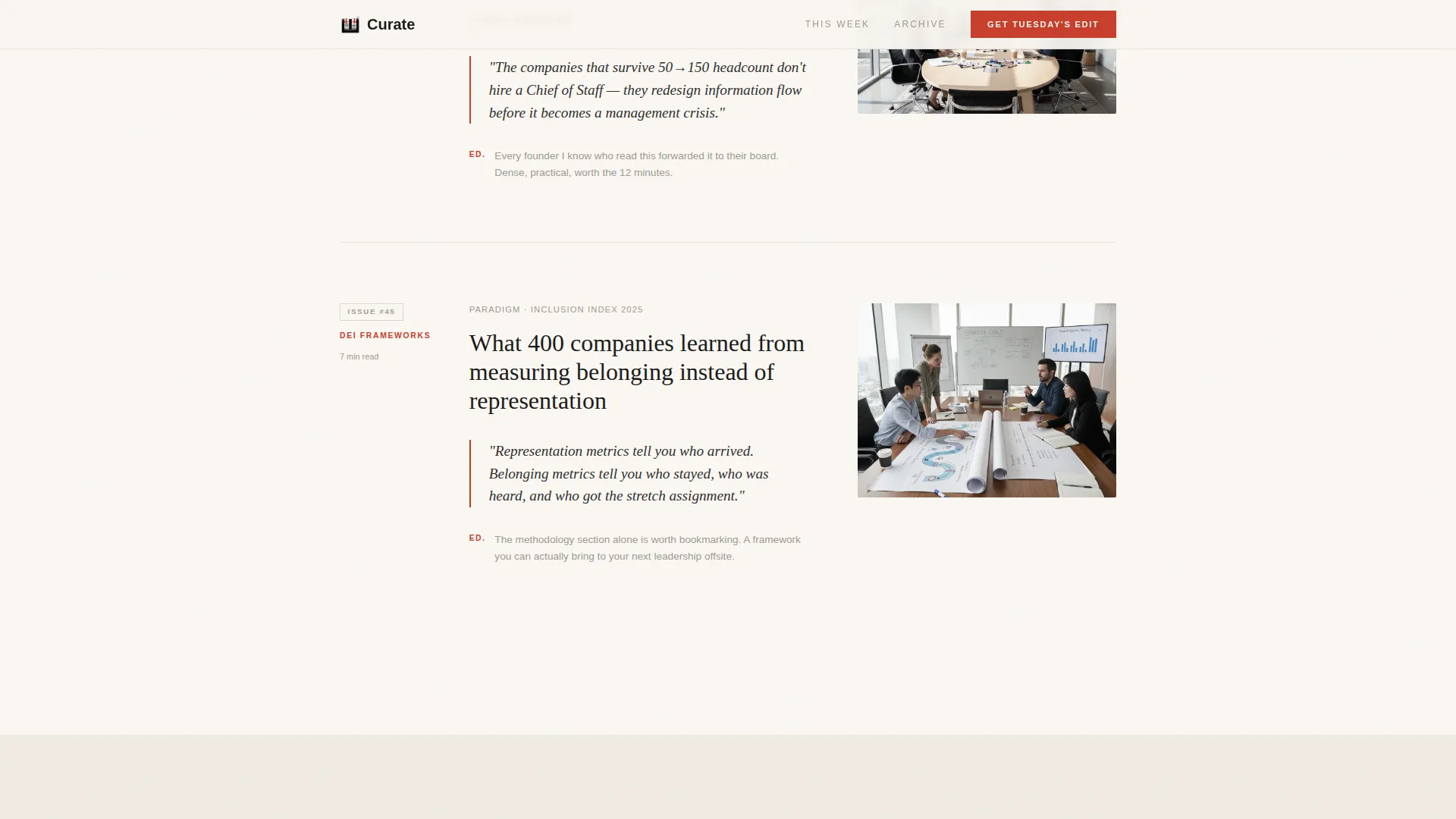 HR Newsletter Landing Page Template | Editorial Design