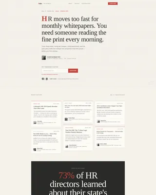 HR Newsletter Landing Page Template | Ink & Paper