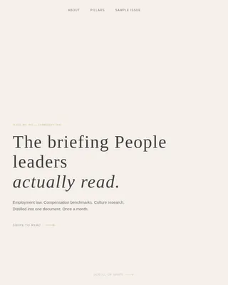 HR Newsletter Landing Page Template | Luxe Minimal
