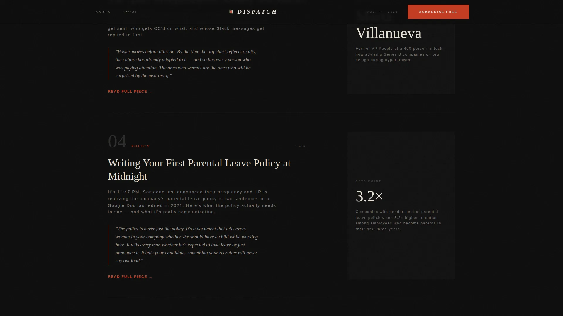 HR Newsletter Landing Page Template | Ink & Paper