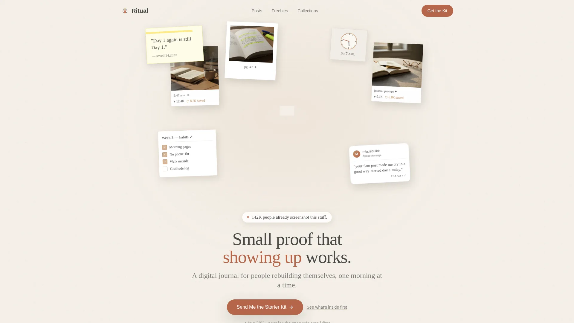Habit Building Instagram Creator Landing Page Template