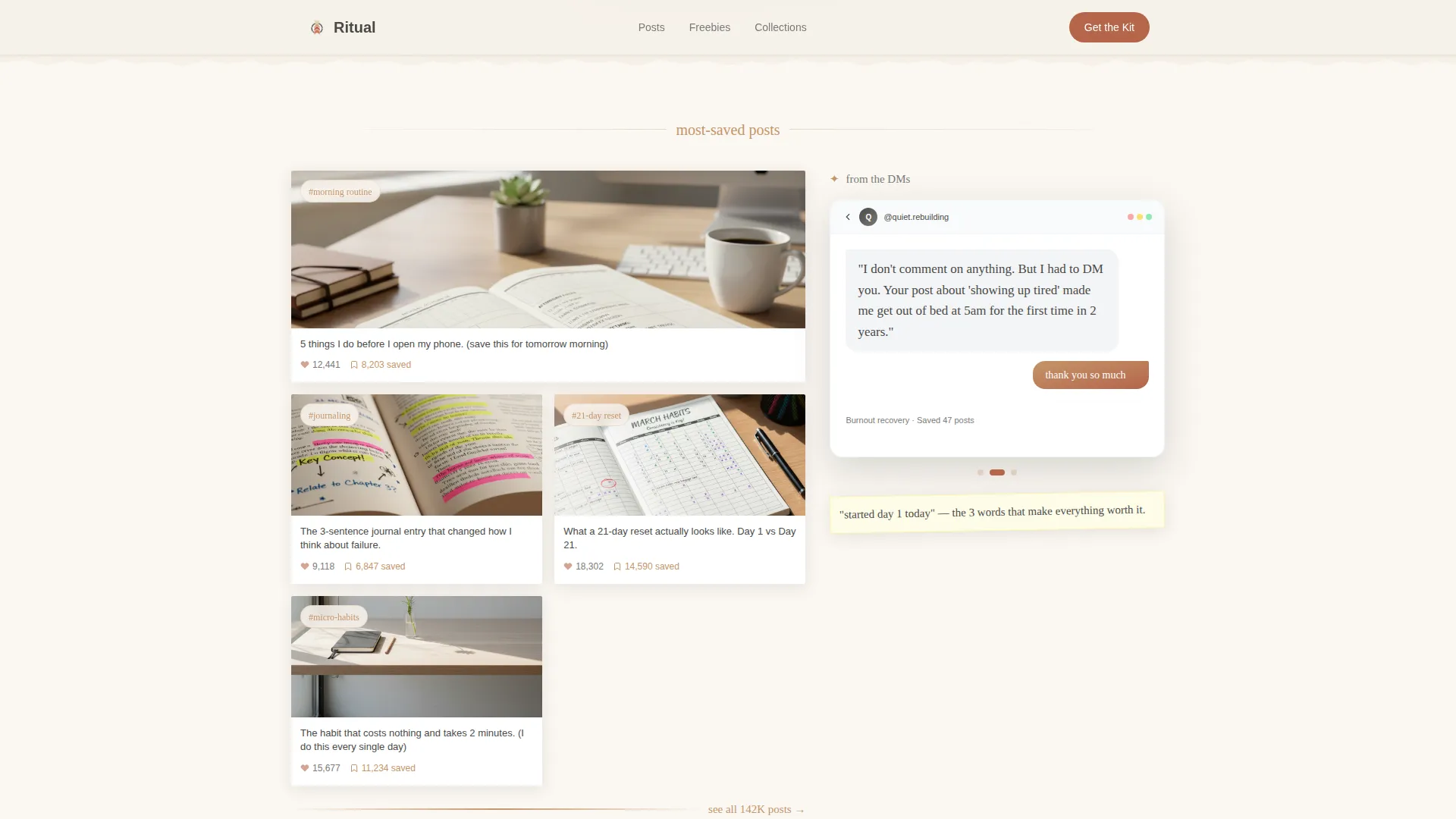 Habit Building Instagram Creator Landing Page Template