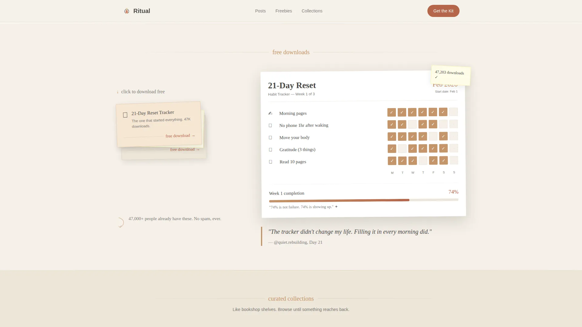 Habit Building Instagram Creator Landing Page Template