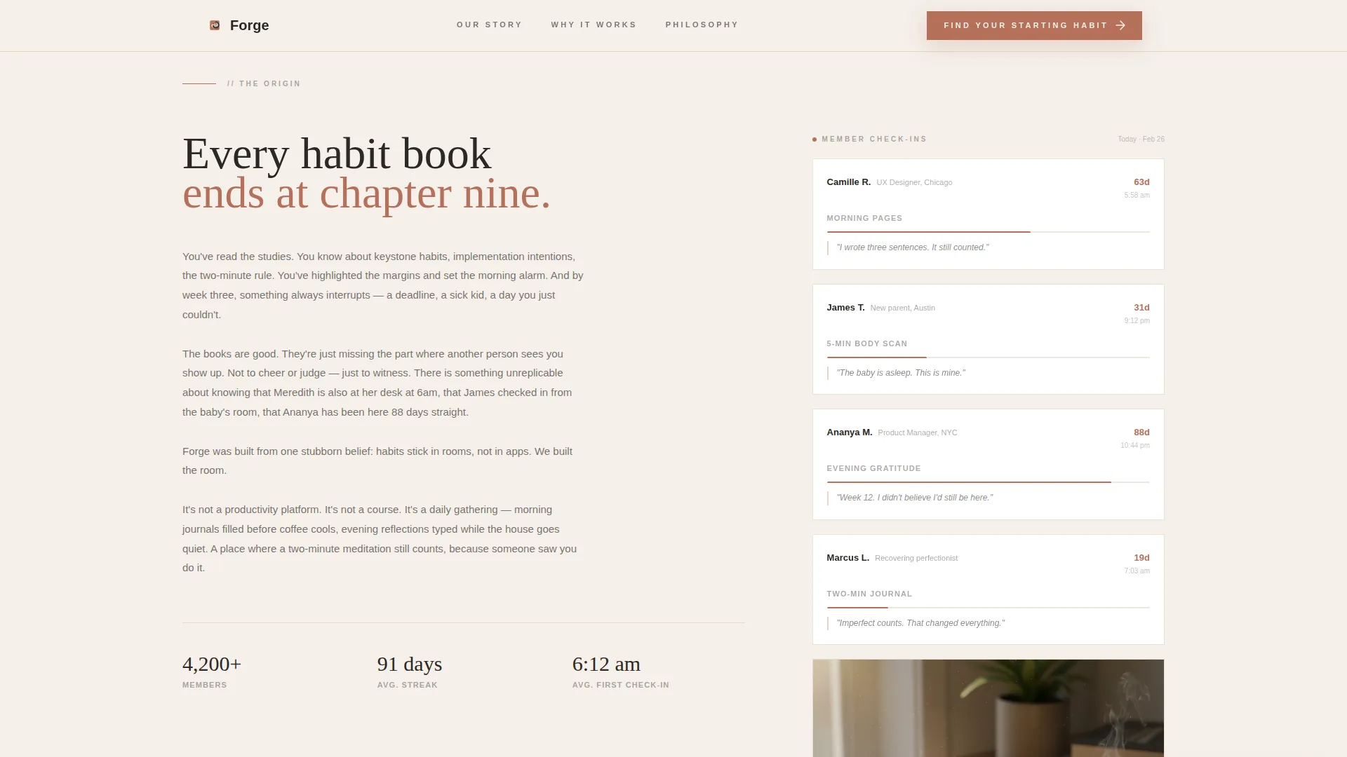 Habit Building Community Landing Page Template