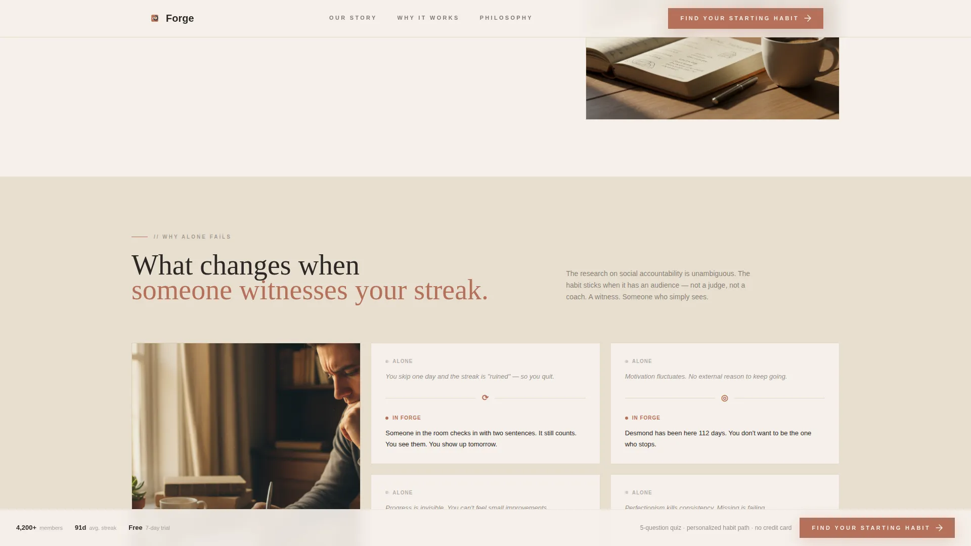 Habit Building Community Landing Page Template