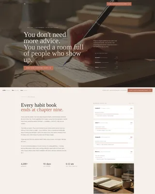 Habit Building Community Landing Page Template