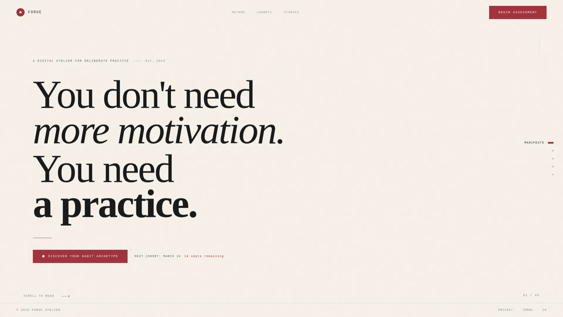 Habit Building Course Landing Page Template