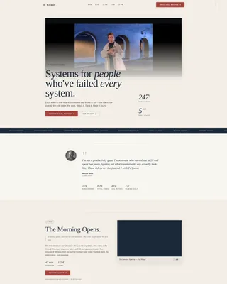 Habit Building YouTube Channel Landing Page Template