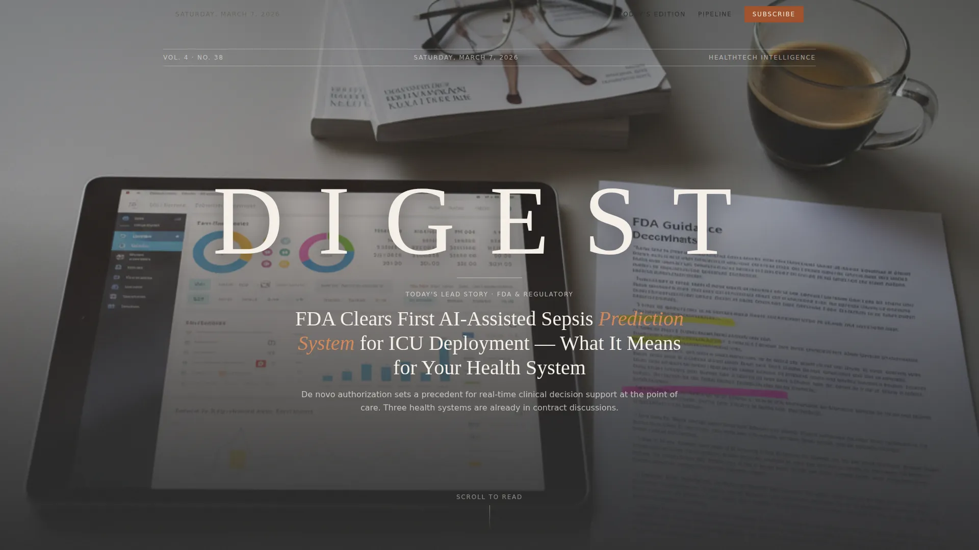 Healthtech Newsletter Landing Page Template