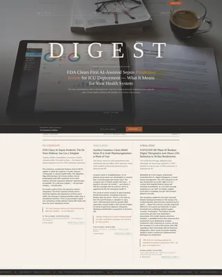 Healthtech Newsletter Landing Page Template